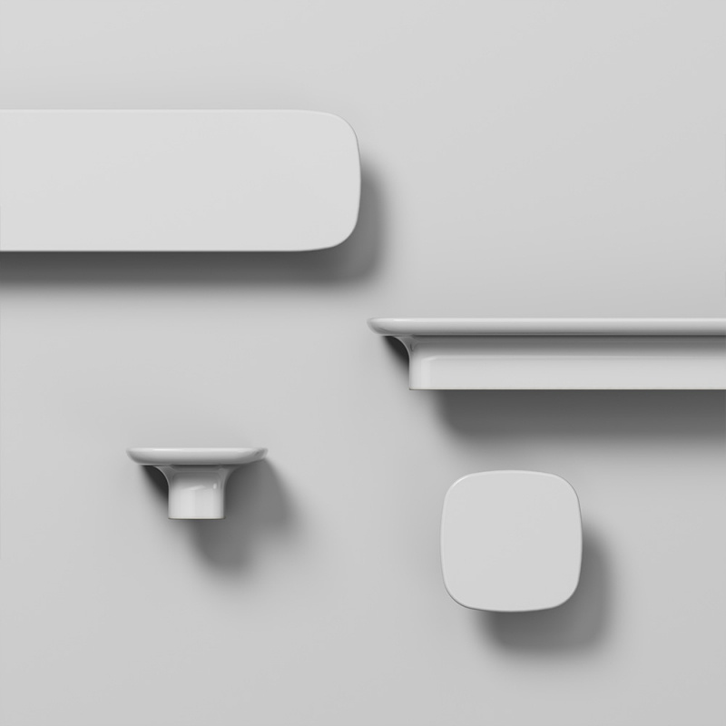 Knob Tabula - 40x20mm - White