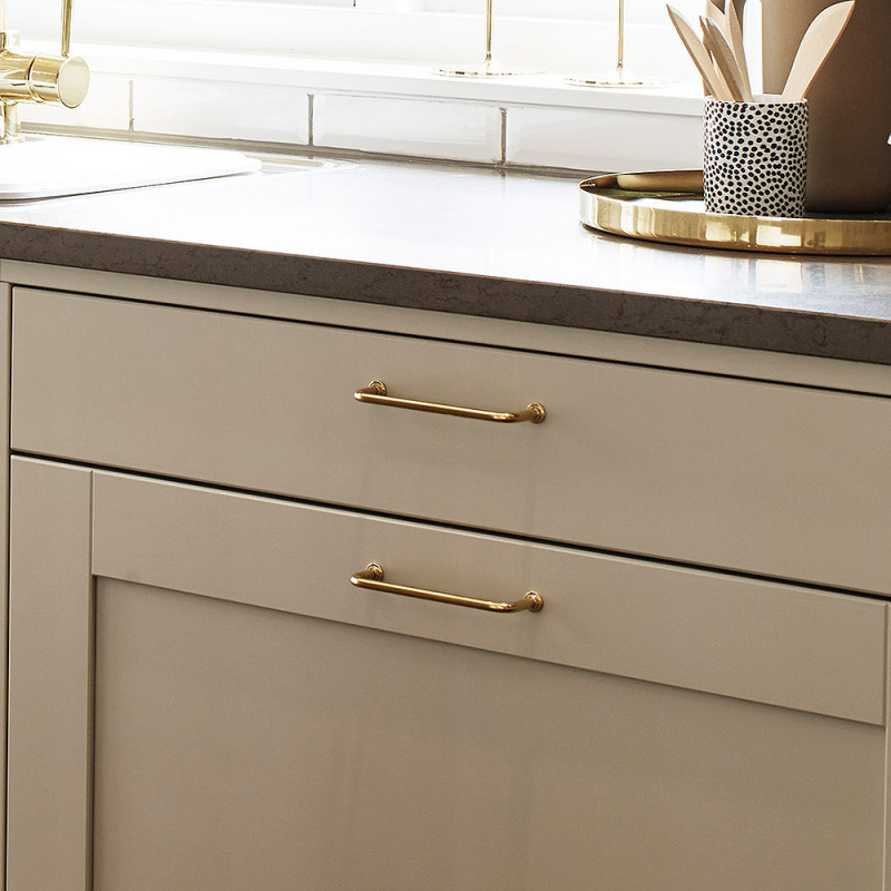 Handle 1353 - 128mm - Untreated polished brass