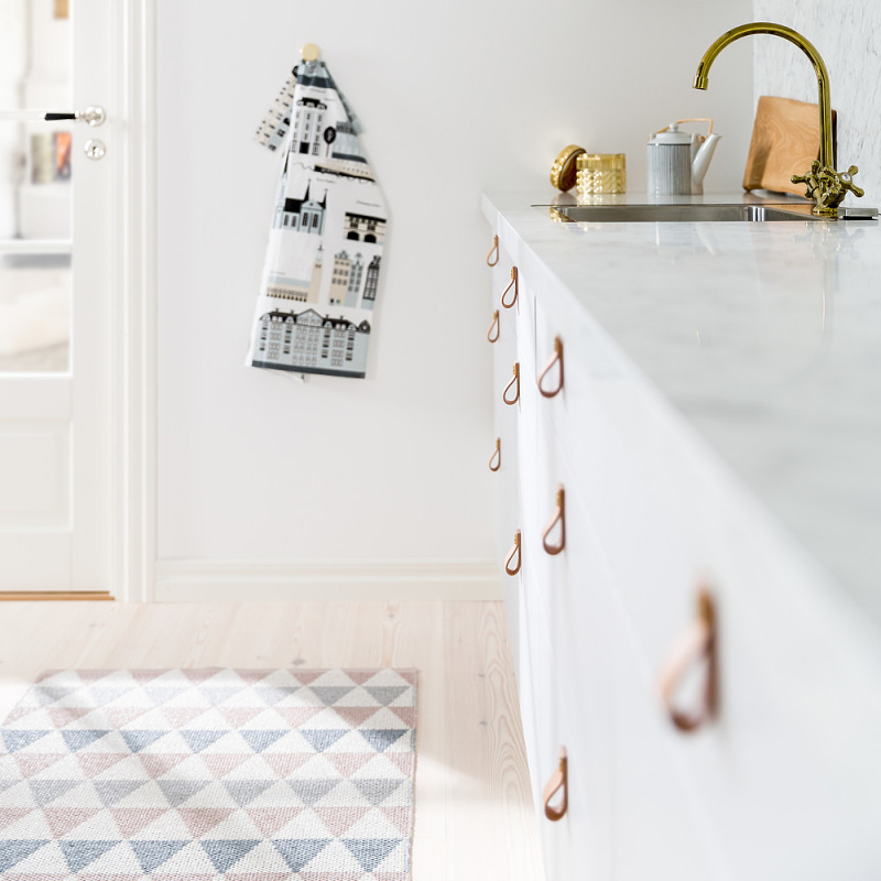 Loop - Brown leather/polished brass