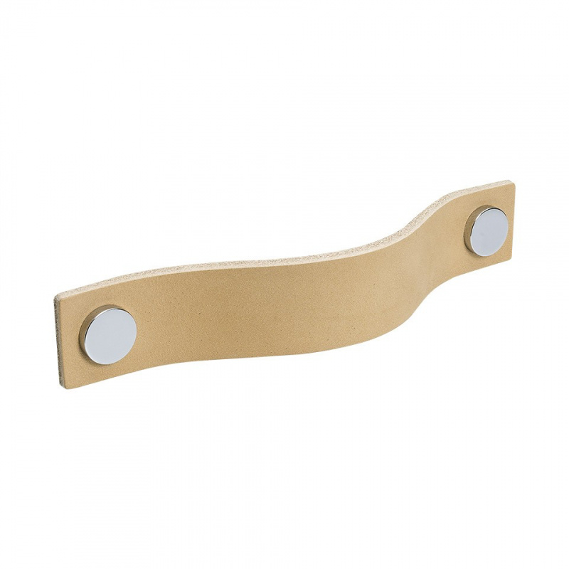 Handle Loop - 128mm - Nature leather/polished chrome