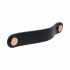 Handle Loop Round - 128mm - Black leather/polished copper