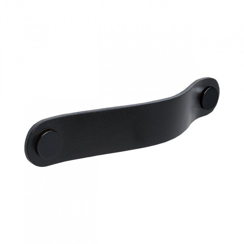 Handle Loop Round - 128mm - Black leather/black