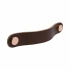 Handle Loop Round - 128mm - Brown leather/polished copper