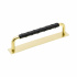 Handle Royal Deluxe - 128mm - Polished brass/Black leather