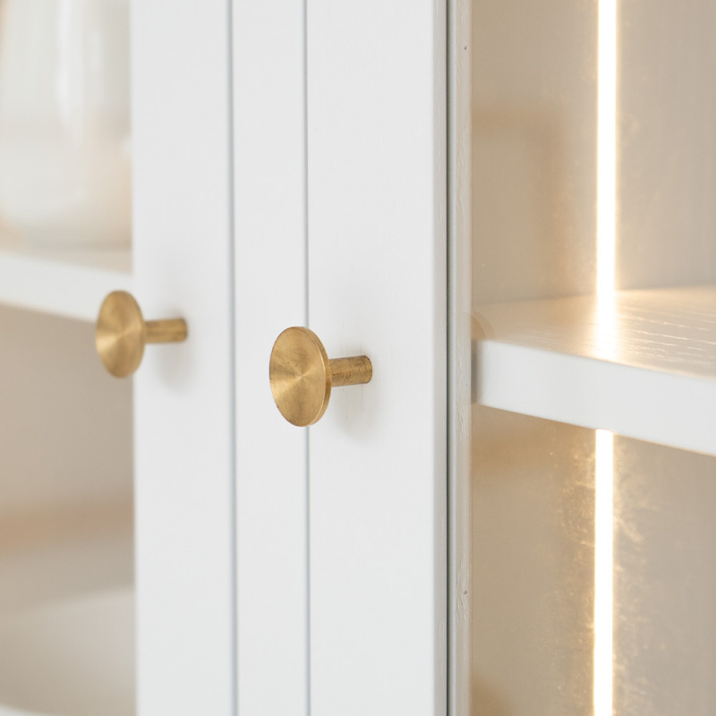 Knob Sture - 28mm - Brushed untreated brass