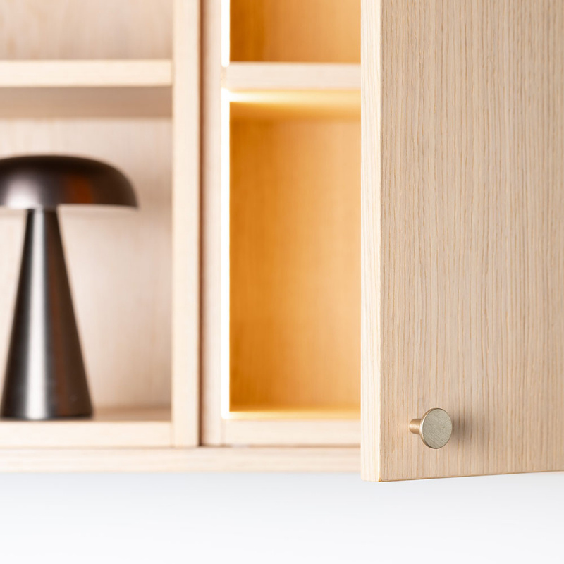 Knob Lund - 25mm - Brushed light gold