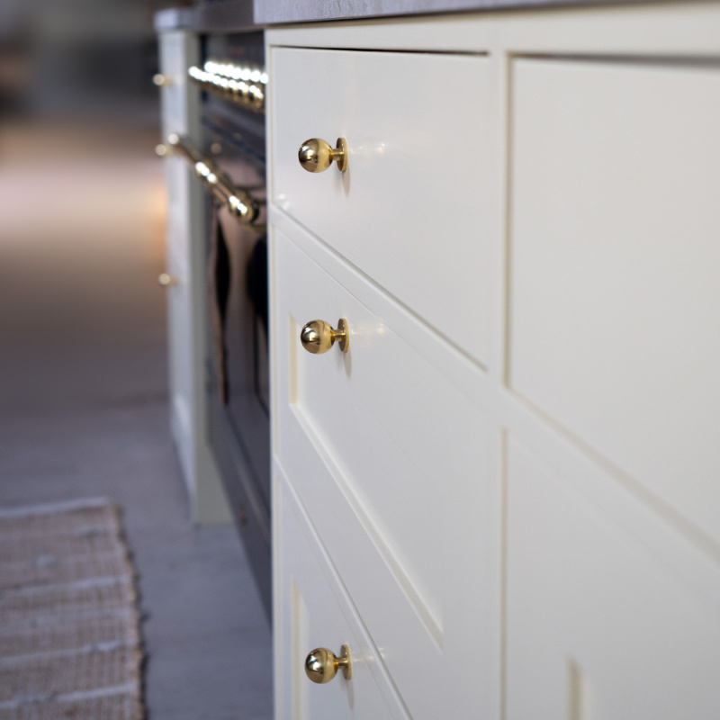 Knob Soliden - 25mm - Polished Brass