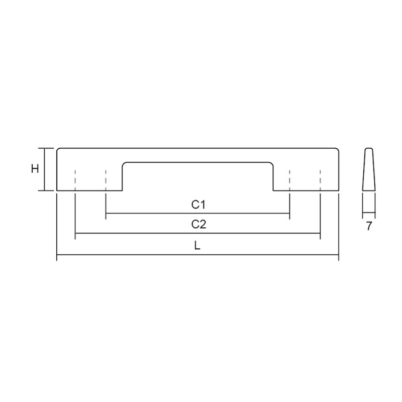 Handle Laia Mini - 160/192mm - Matt black