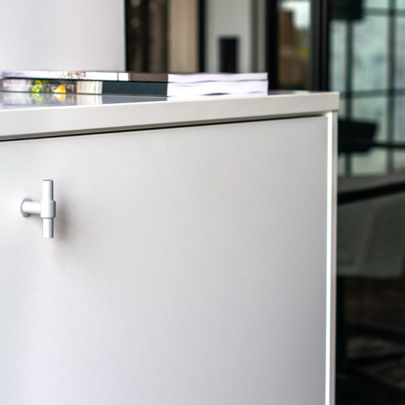 Knob T-type - Matt white