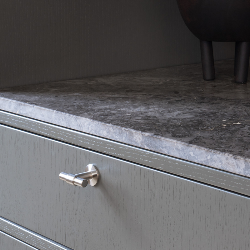 Knob T Uniform - Brushed stainless