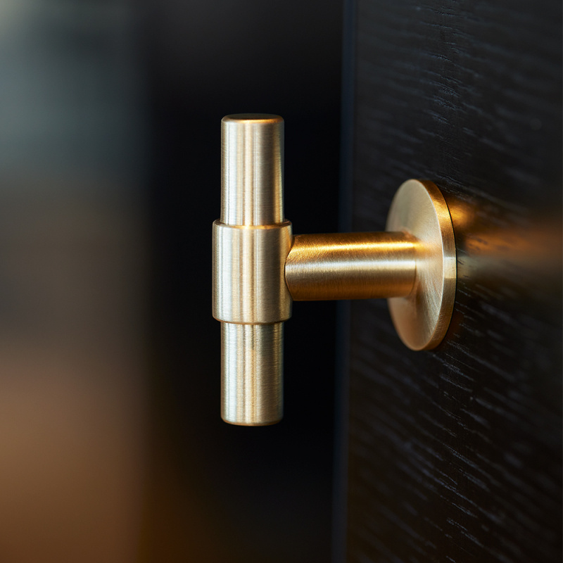 Knob T Uniform - Brushed untreated brass