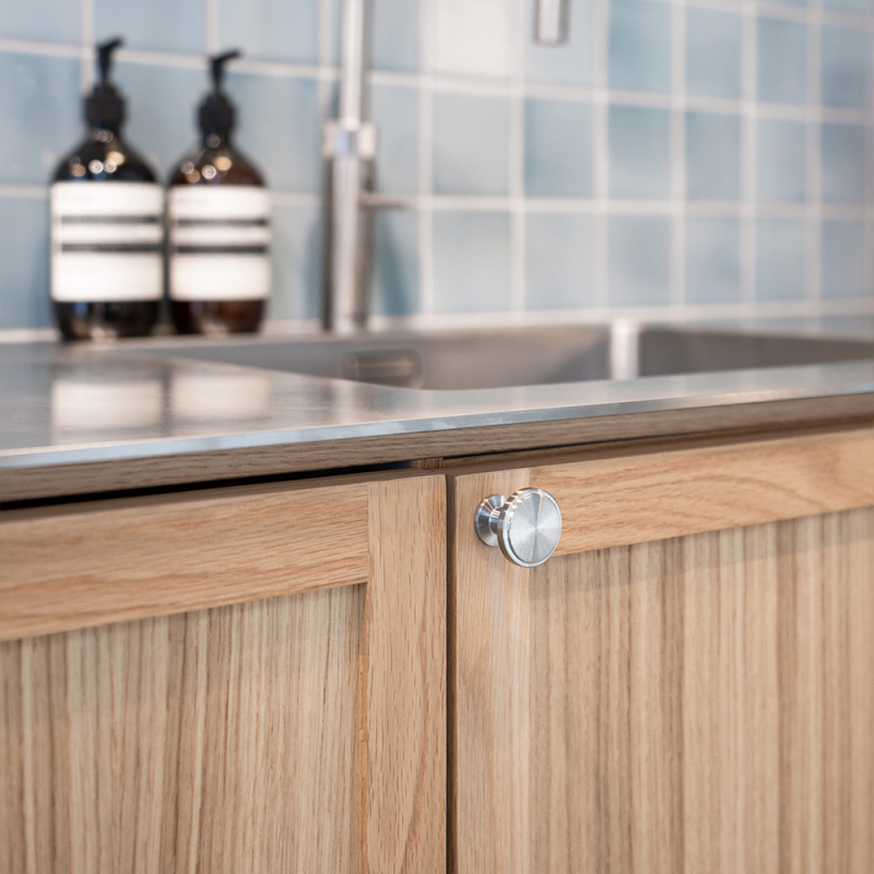 Knob Uno - 30mm - Brushed stainless