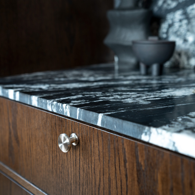 Knob Uno - 30mm - Brushed stainless