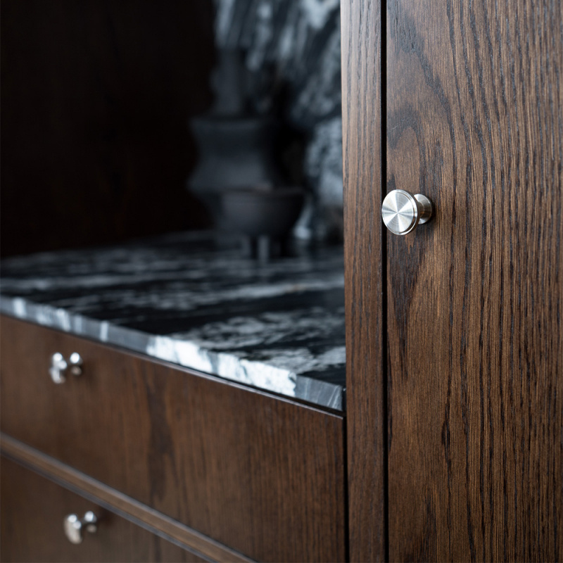 Knob Uno - 30mm - Brushed stainless