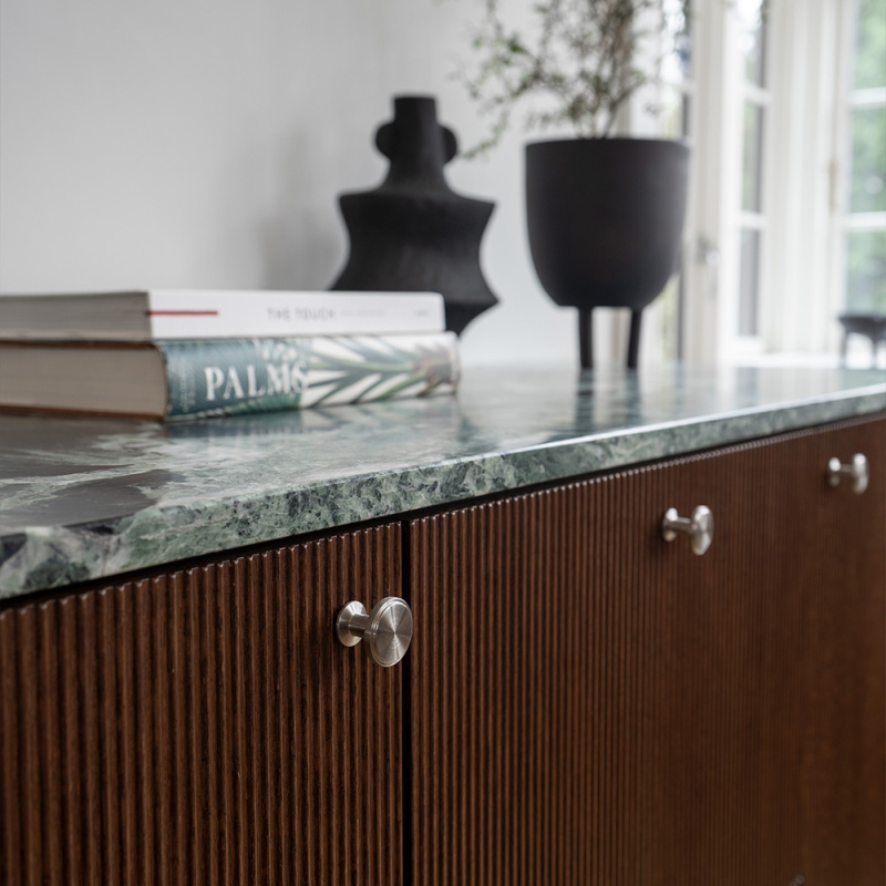 Knob Uno - 30mm - Brushed stainless