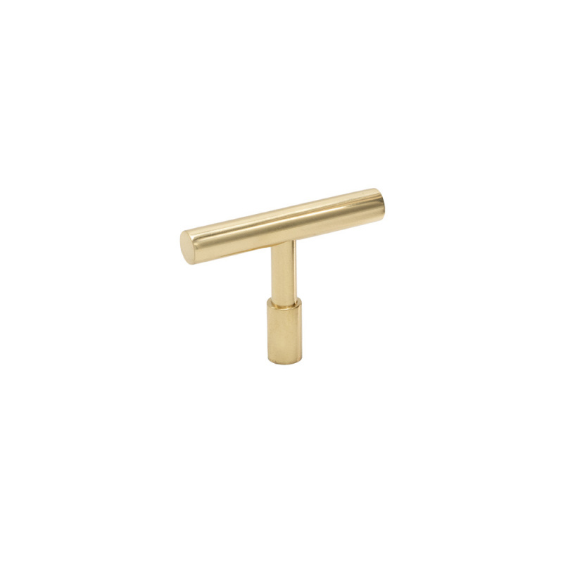 Knob T Spira - Polished brass