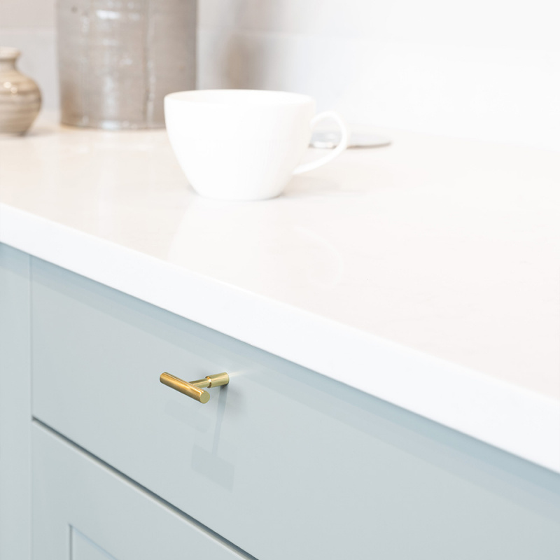 Knob T Spira - Polished brass