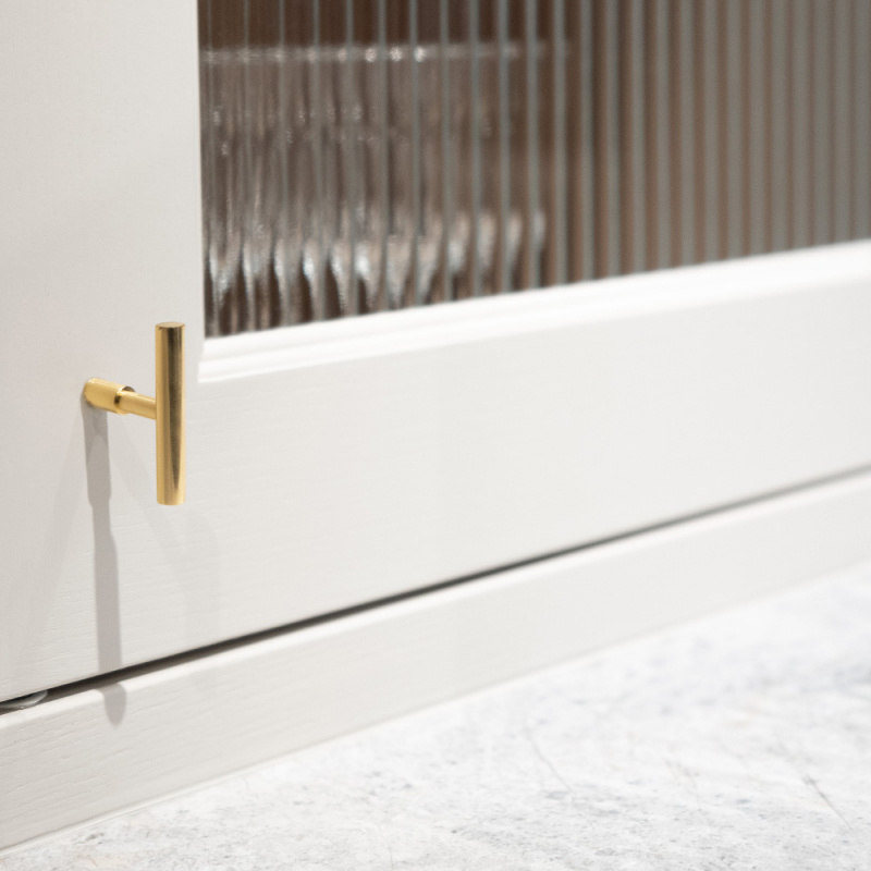 Knob T Spira - Polished brass