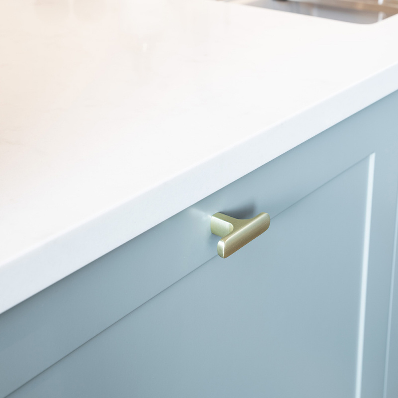 Knob T Ethel - Brushed brass