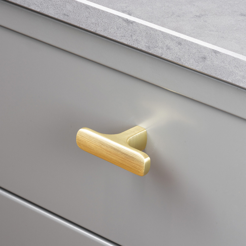 Knob T Ethel - Brushed brass