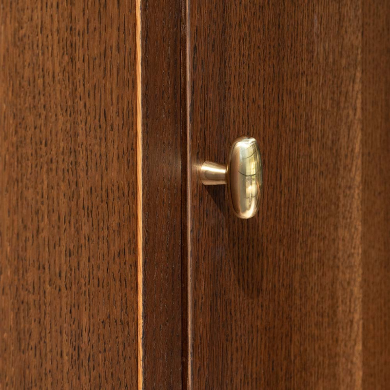 Cabinet Knob T Oliver - Polished brass