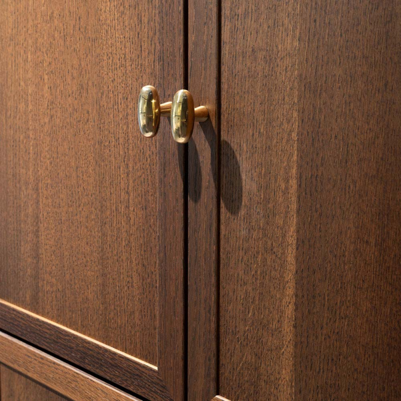 Cabinet Knob T Oliver - Polished brass