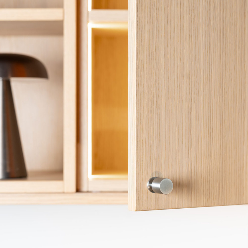 Knob Solo - 21mm - Brushed stainless steel