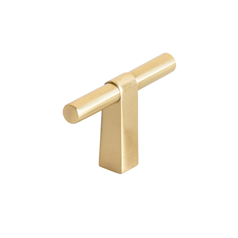Knob T Petit - Polished brass