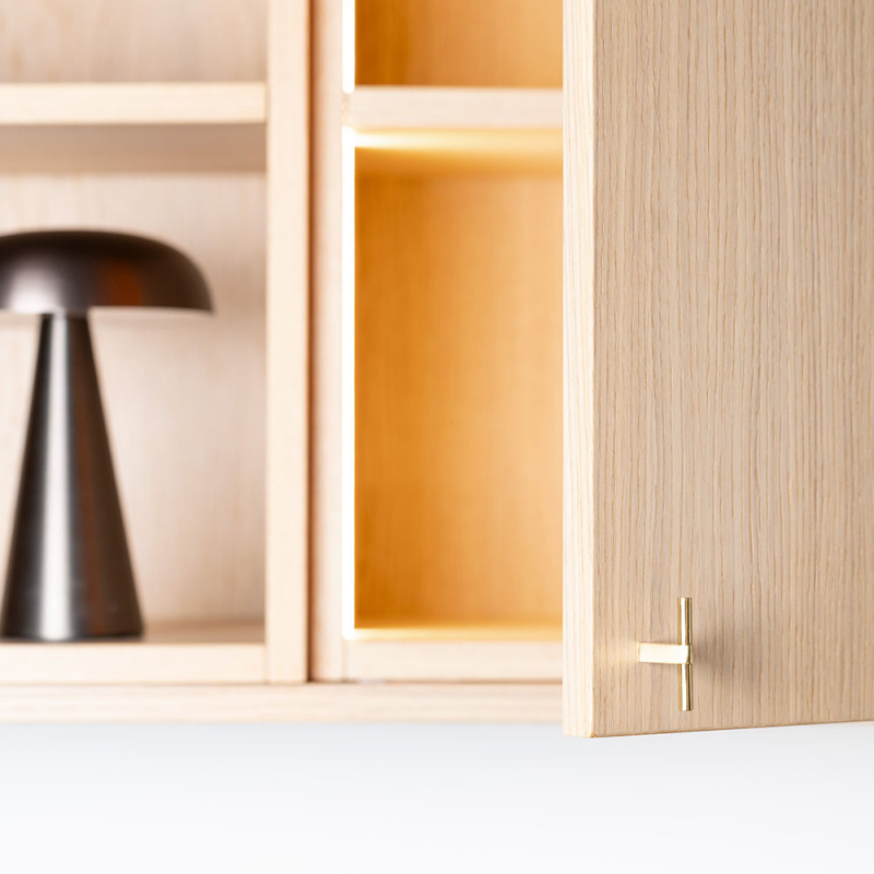 Knob T Petit - Polished brass