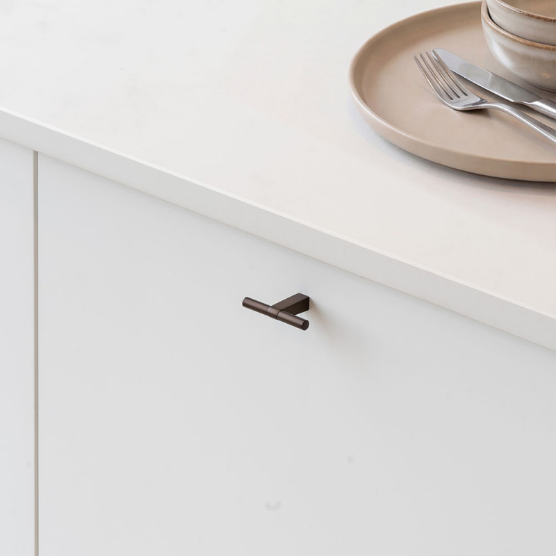 Knob T Petit - Burnished brass