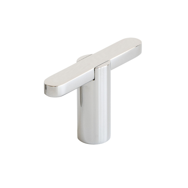 Knob T Flow - Polished chrome
