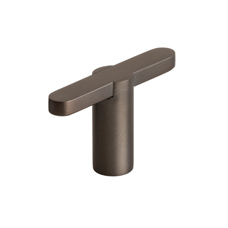 Knob T Flow - Burnished brass