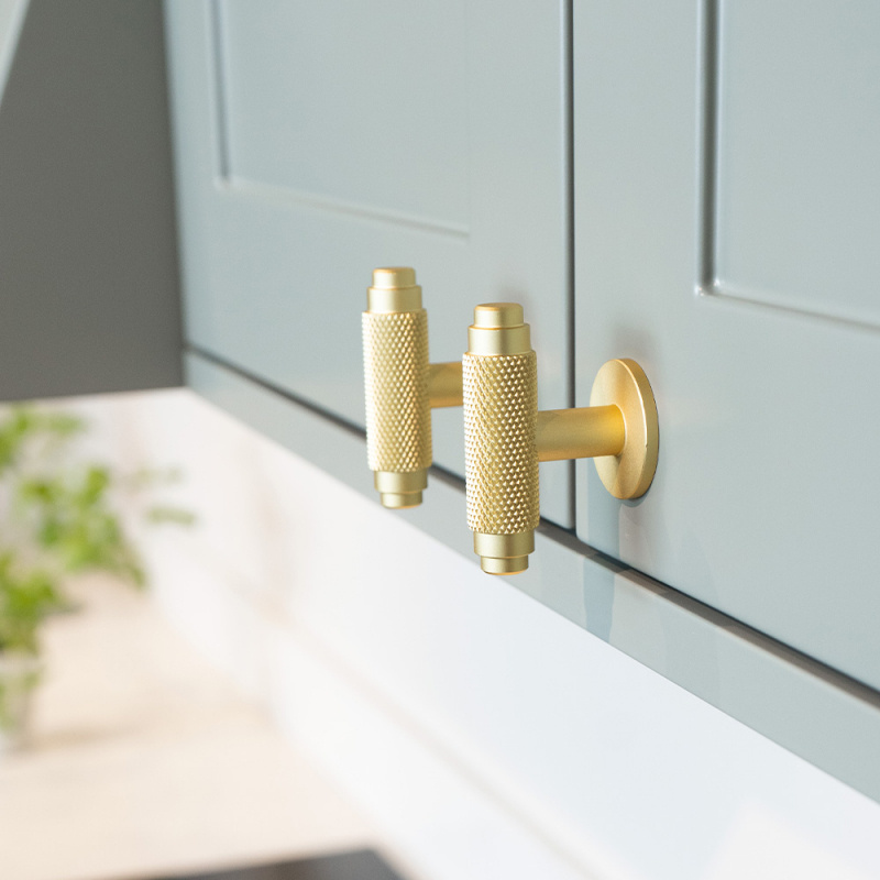 Knob T Riff - Matt brass