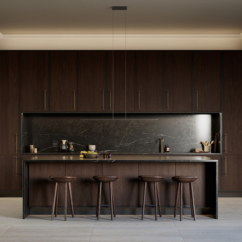 Handle Bond - 160mm - Antique brown/brushed brass