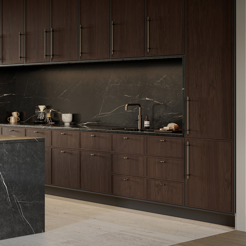 Handle Bond - 160mm - Antique brown/brushed brass