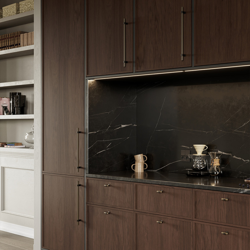 Handle Bond - 160mm - Antique brown/brushed brass