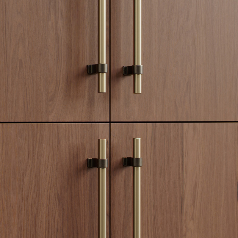 Handle Bond - 160mm - Antique brown/brushed brass