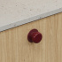 Knob Colette - 50mm - Glossy maroon red Knob Colette - 50mm - Glossy maroon red