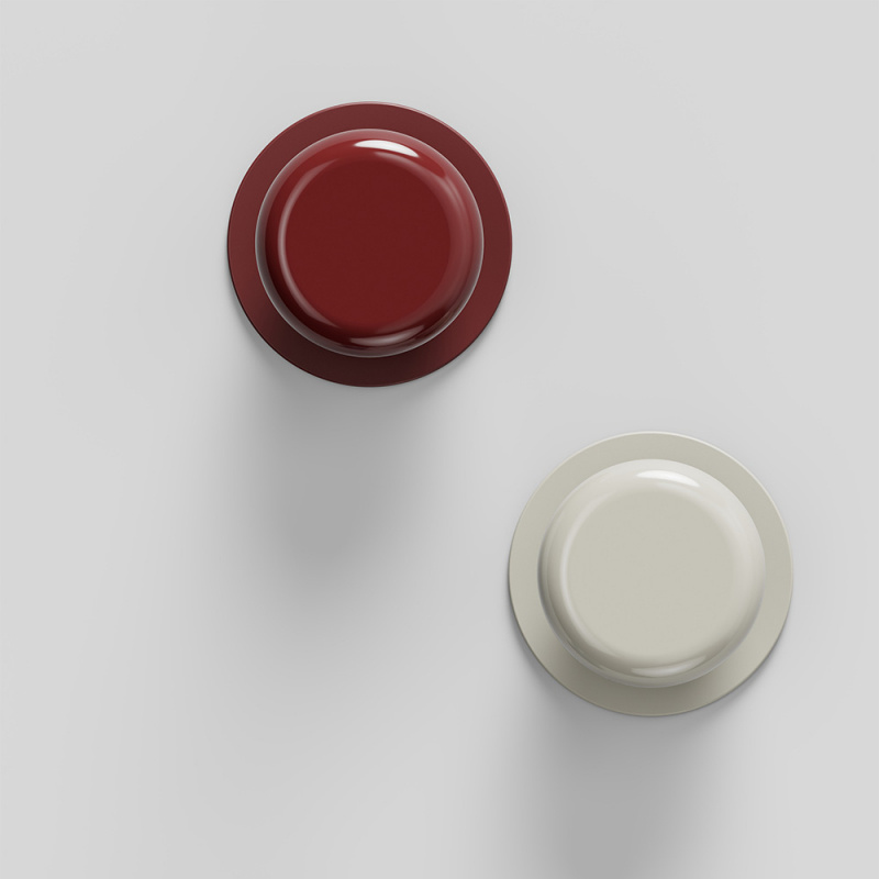 Knob Colette - 50mm - Glossy maroon red