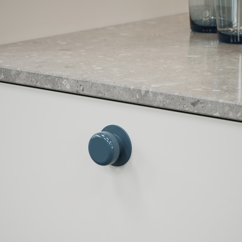 Knob Colette - 50mm - Glossy slate blue 