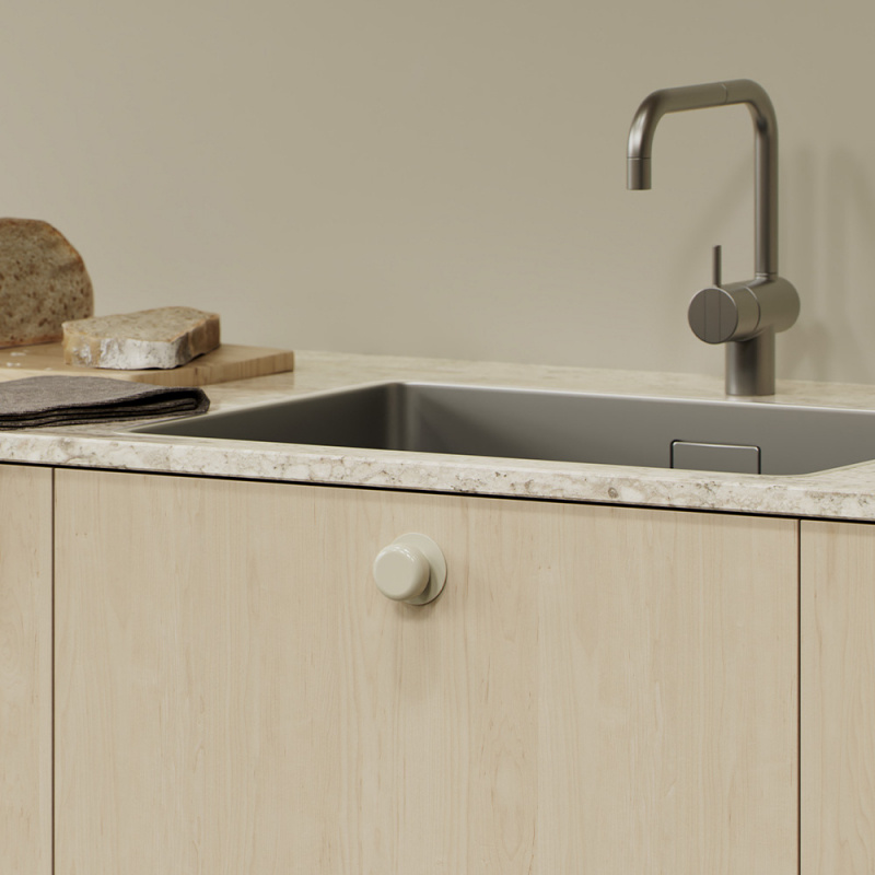 Knob Colette - 50mm - Glossy dusty creme