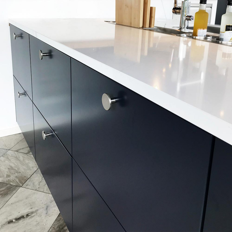 Knob Plato - 42mm - Stainless Steel Look