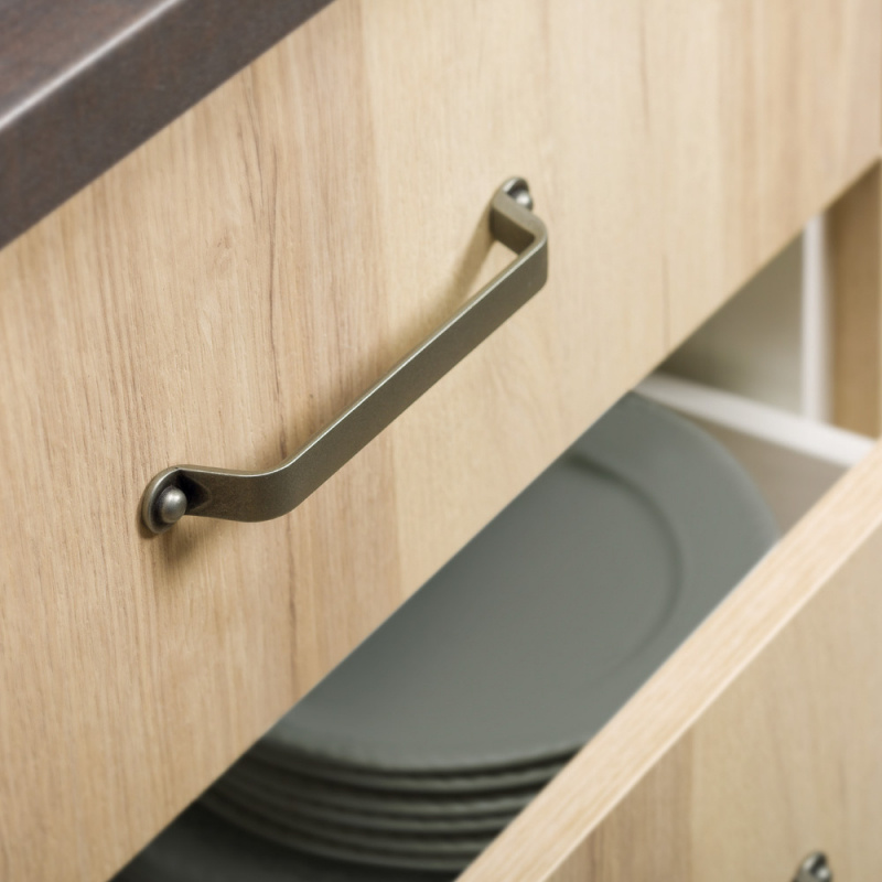 Handtag Button - 160mm - Antique brass