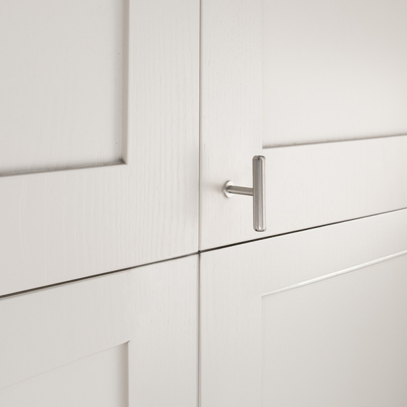 Knob T Rille mini - Stainless steel look