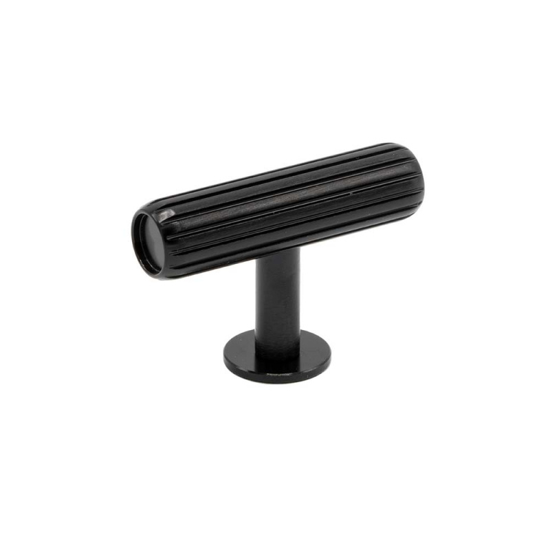Knob T Rille - Brushed black
