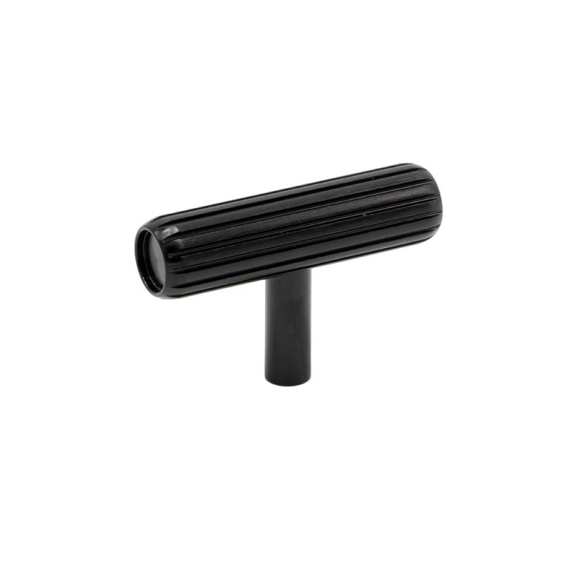 Knob T Rille - Brushed black