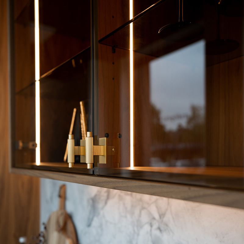 Knob T Arpa - Brushed brass