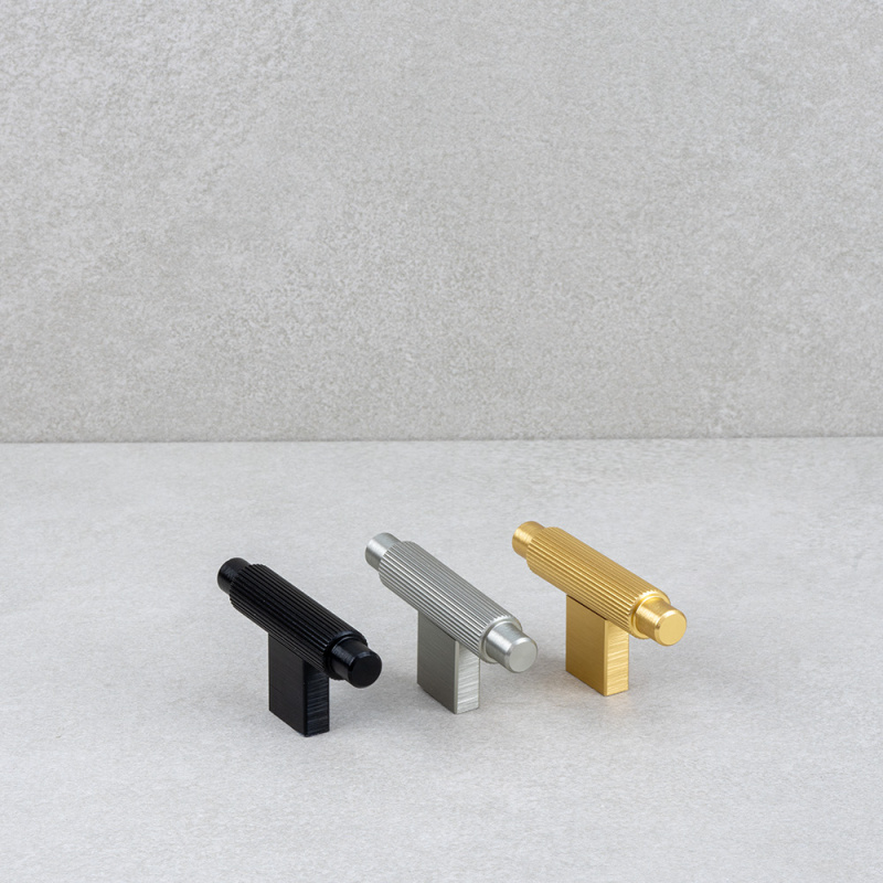 Knob T Arpa - Brushed brass