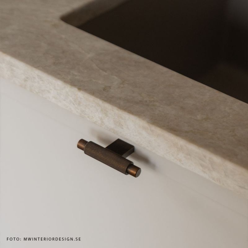 Knob T Arpa - Antique brass