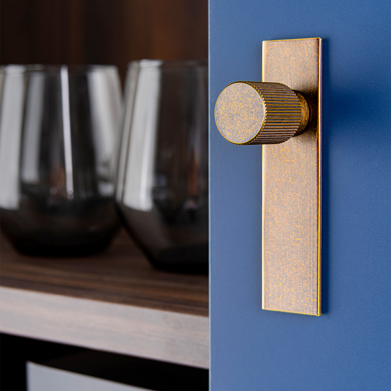 Knob Arpa - Backplate - Antique brass